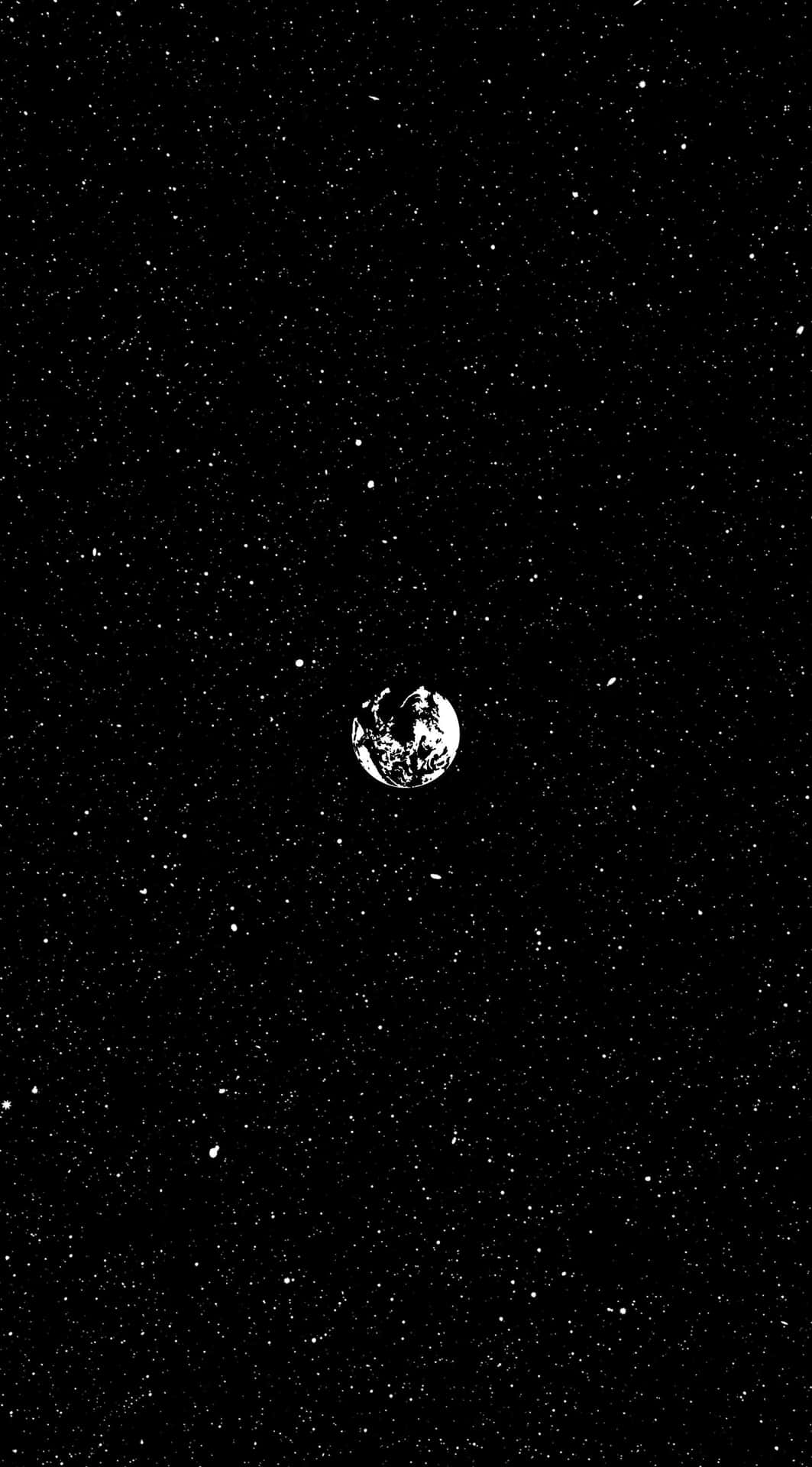 A Mesmerizing Black And White Star In The Night Sky Background