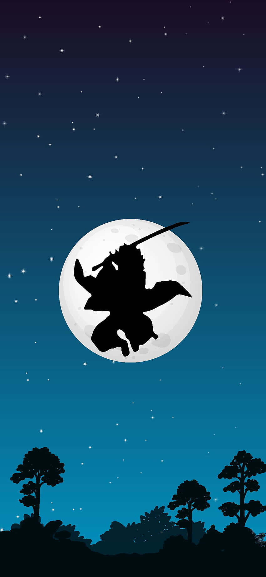 A Mesmerizing Minimalist Wallpaper Featuring The Demon Slayer Background