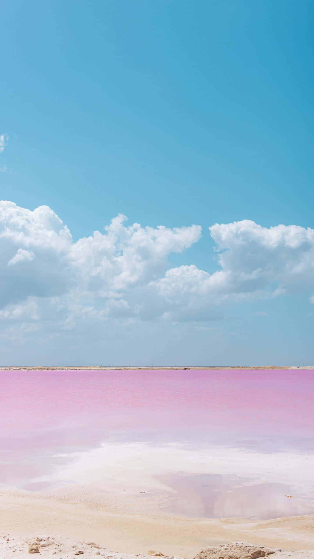 A Mesmerizing View Of The Captivating Pink Beach Background
