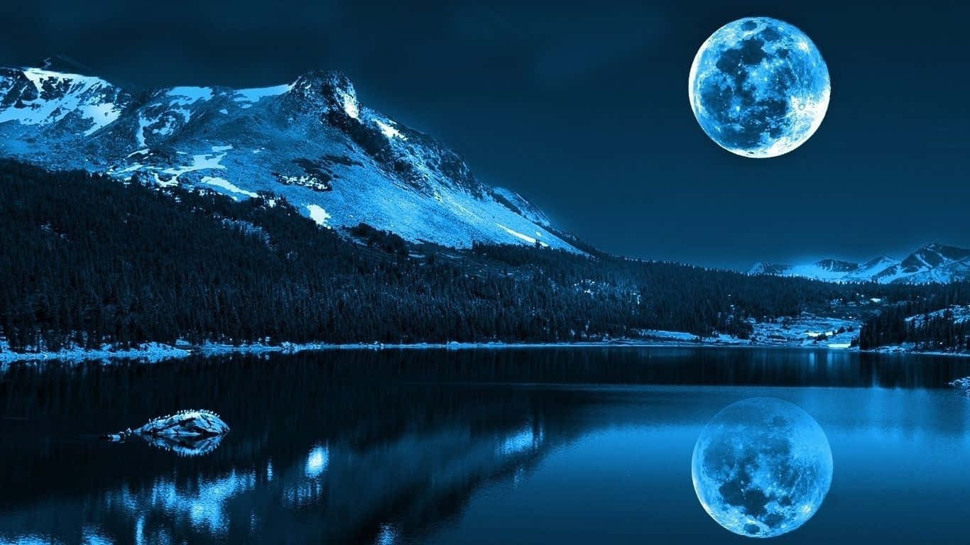 A Mesmerizing View Of The Full Moon Background