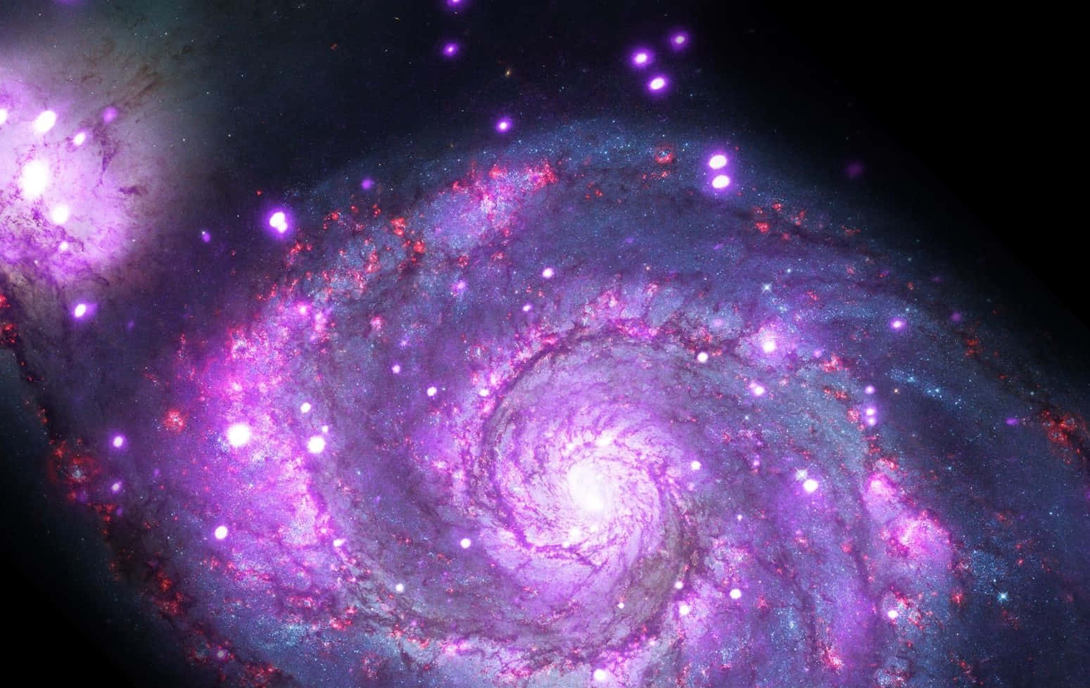 A Mesmerizing View Of The Whirlpool Galaxy Background