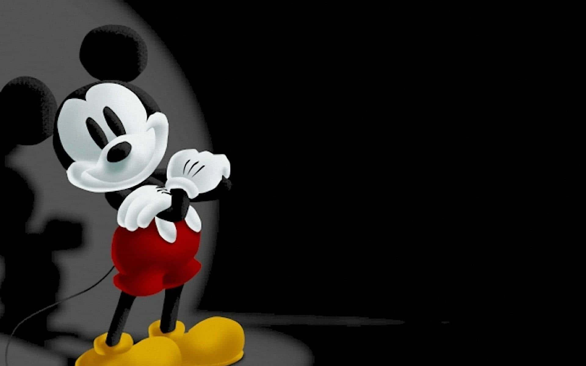 A Mickey Mouse Desktop Dark Background