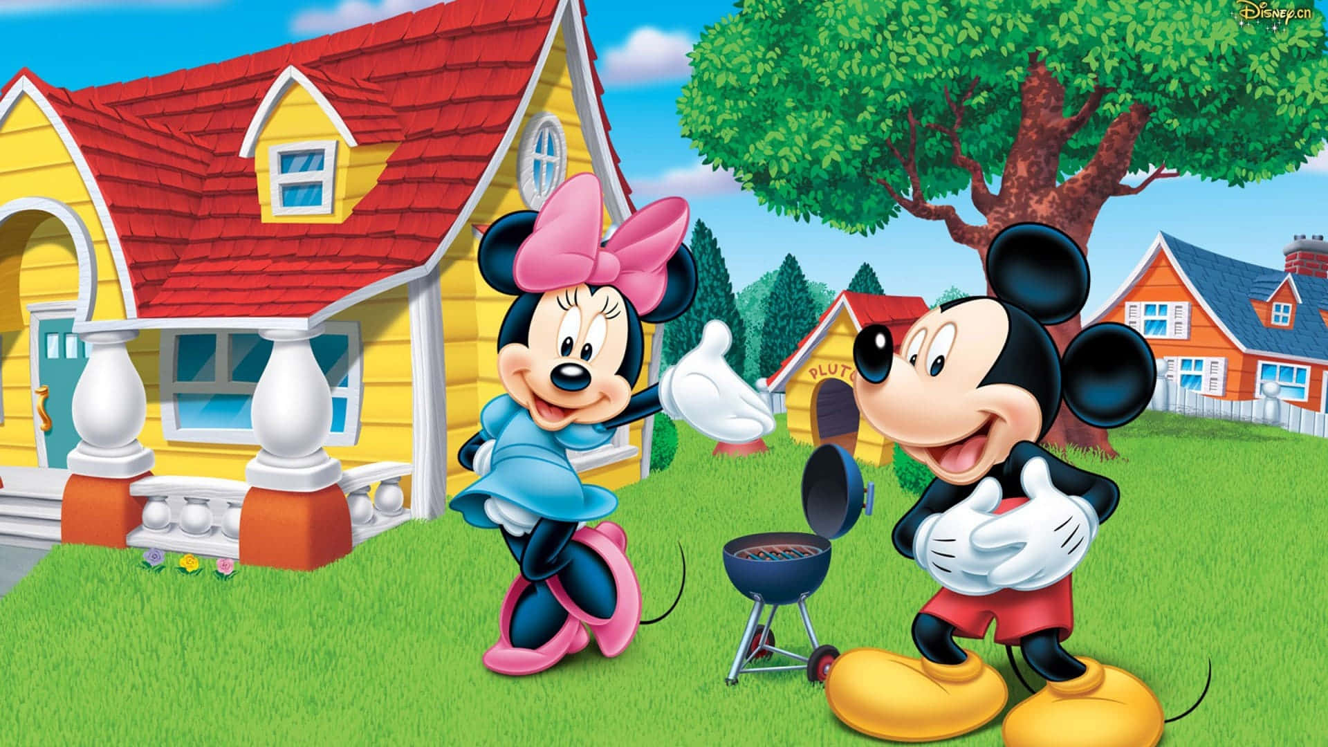 A Mickey Mouse Desktop House Background