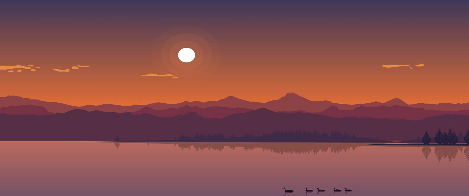 A Minimal Night Scene With Glowing Stars Background