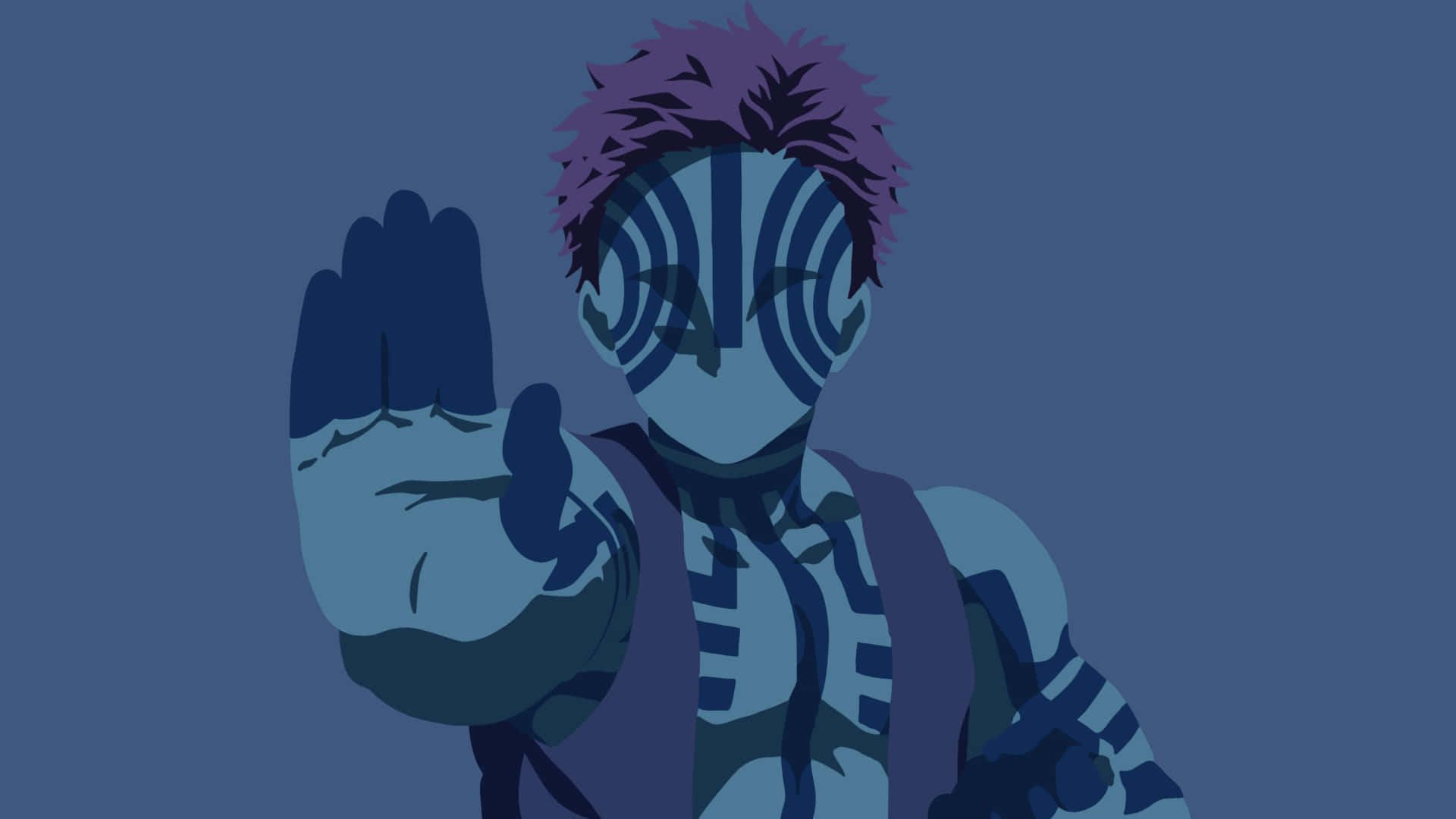 A Minimalist Demon Slayer Conquering The Challenge Background