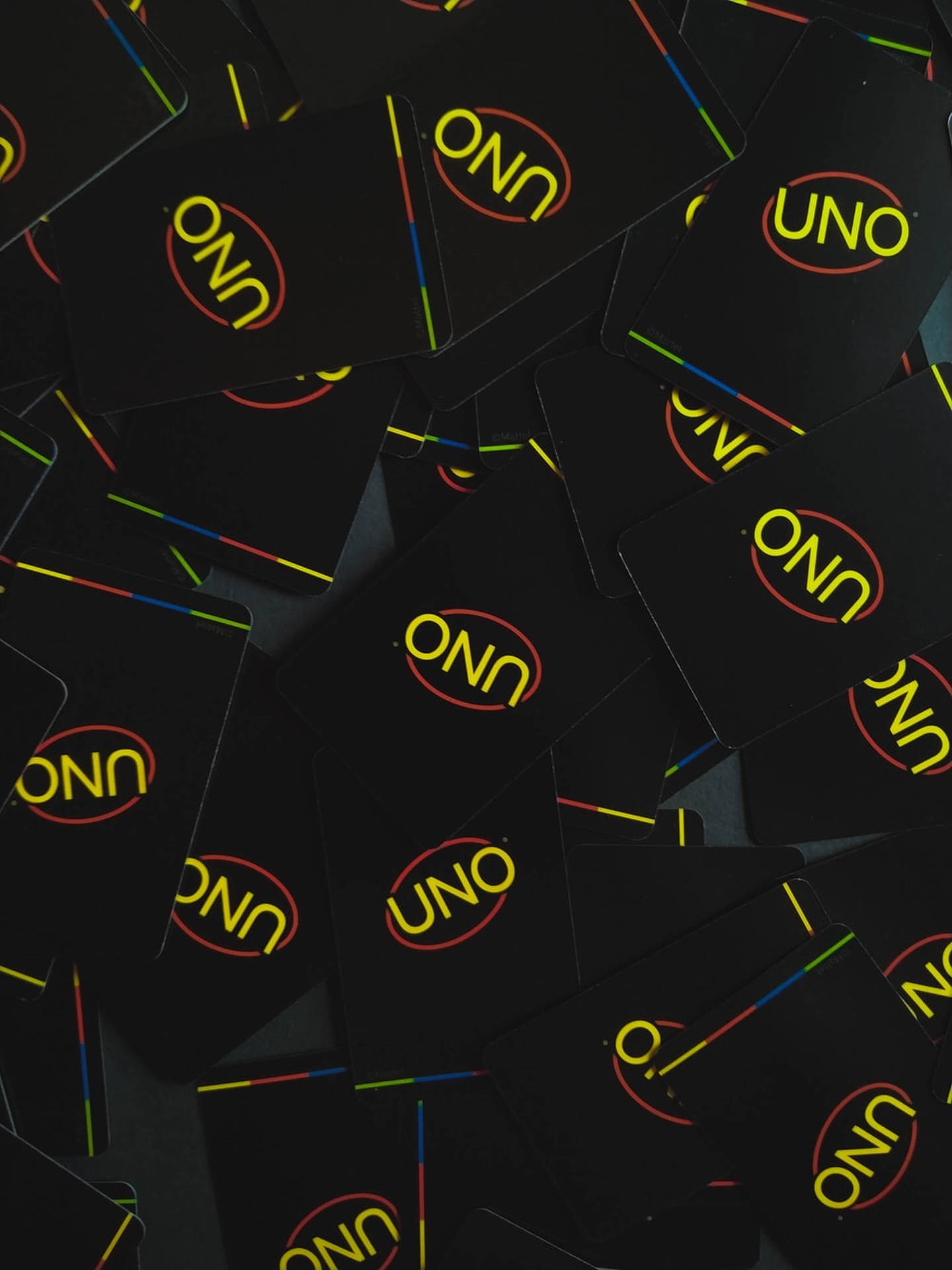 A Minimalist Design Of An Uno Card Deck Background
