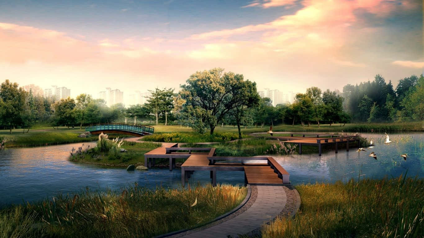 A Minimalist Laptop With A 1366x 768 Resolution And Sleek Exterior Design Background