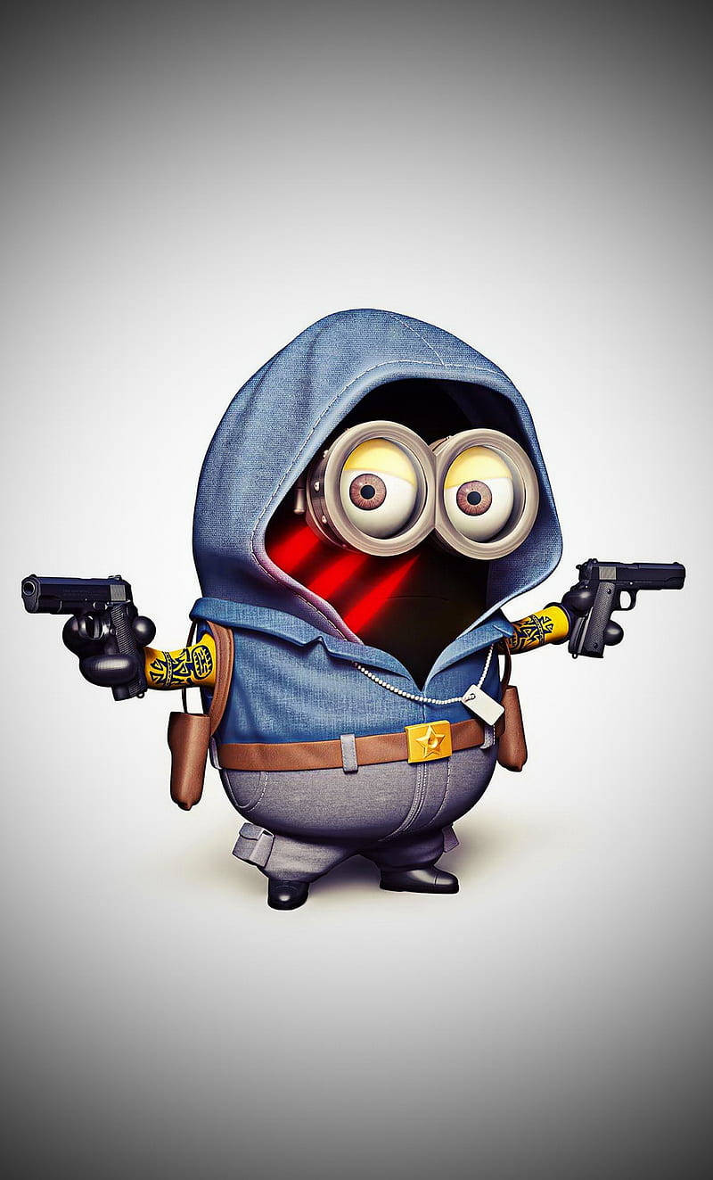 A Minion Holding Two Guns