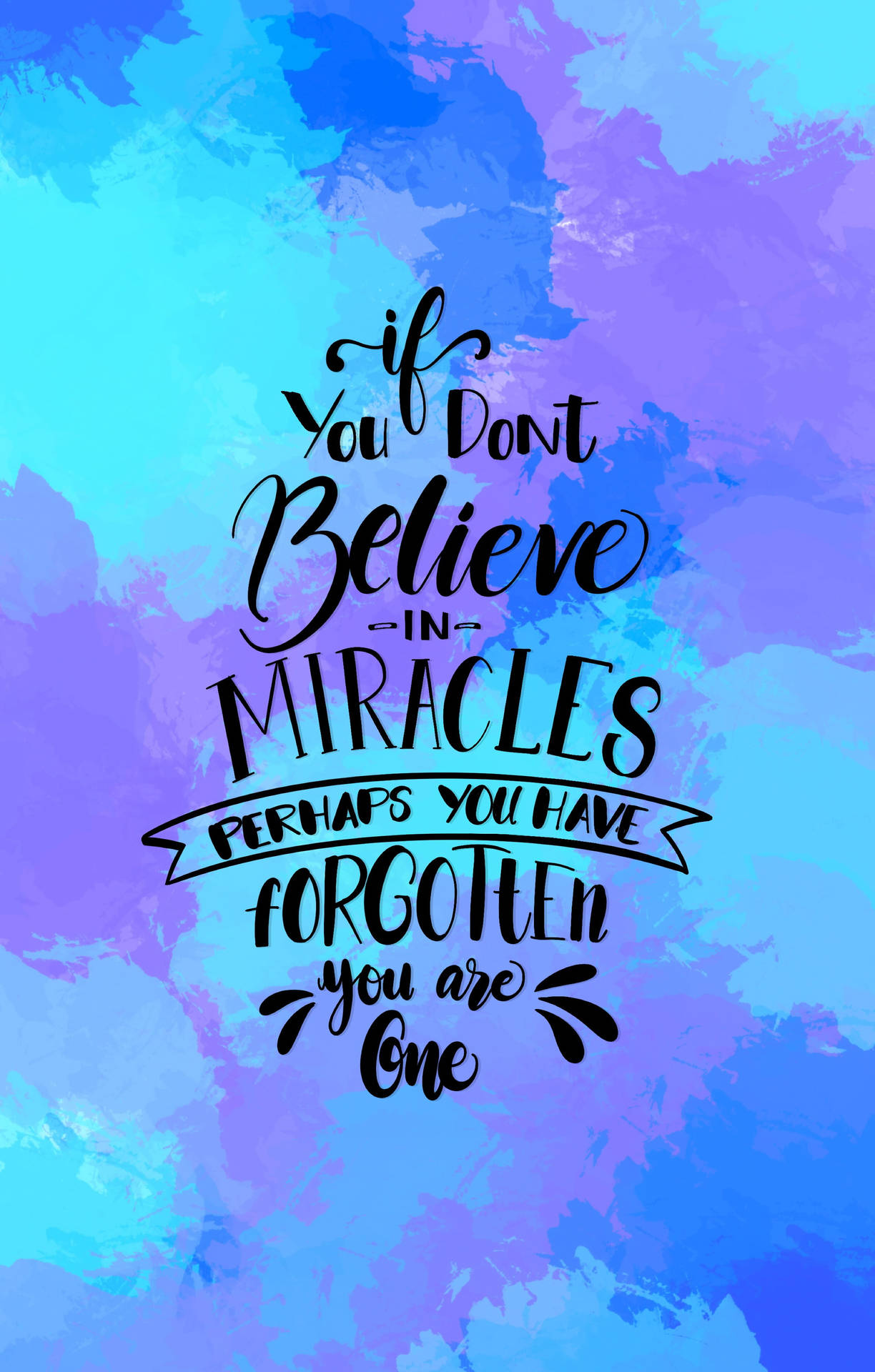 A Miracle Motivational Quotes Aesthetic Background