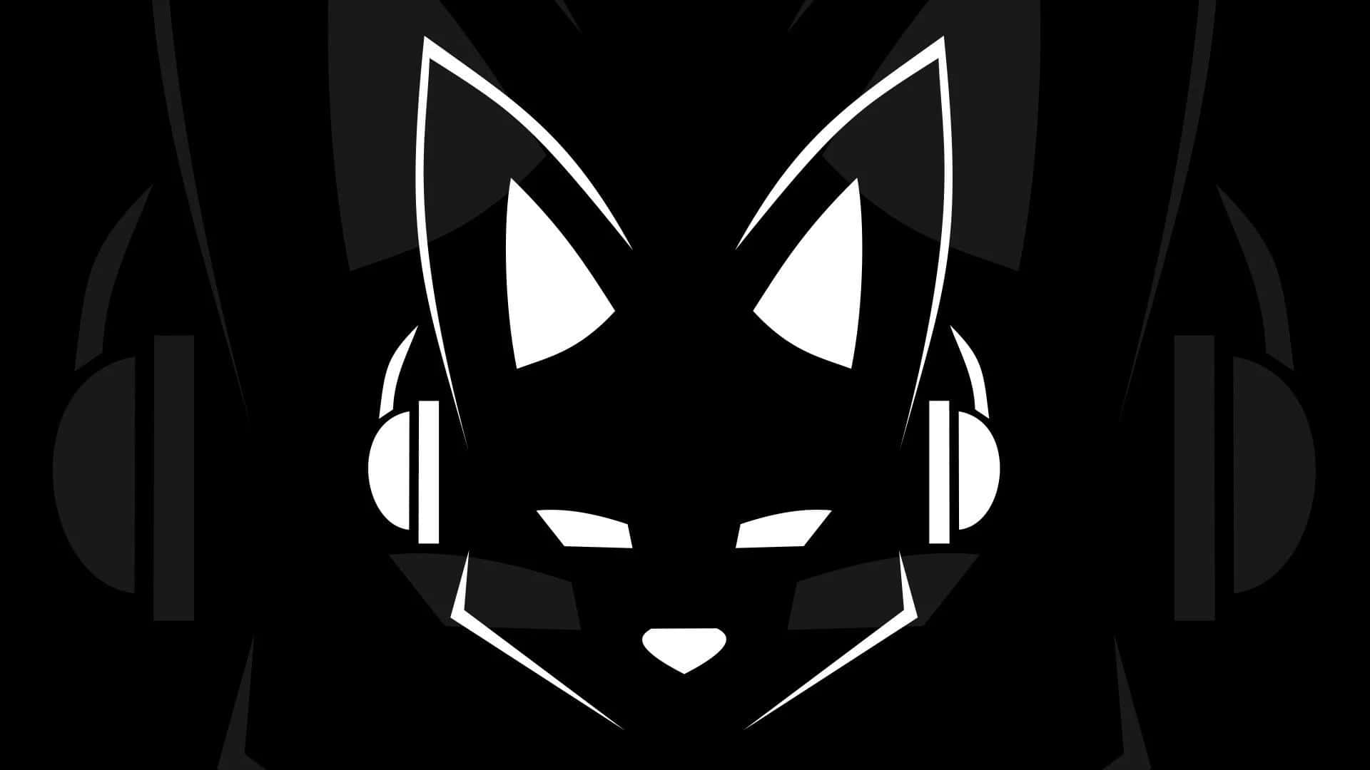 A Mischievous Fox Jumping Against A Contrasting Black Background. Background