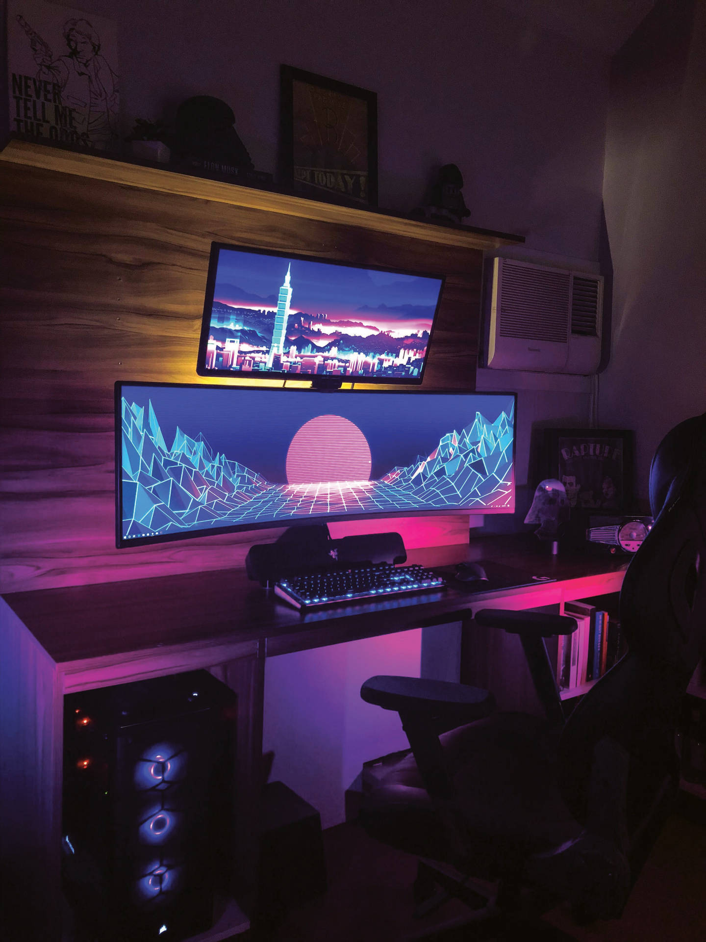A Modern And Comfortable Computer Room Background