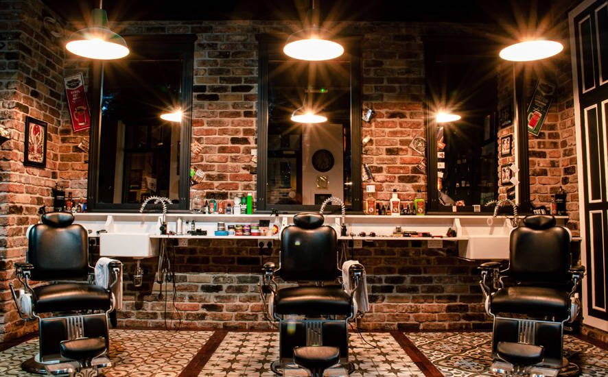 A Modern Hair Salon In A Brick Studio. Background