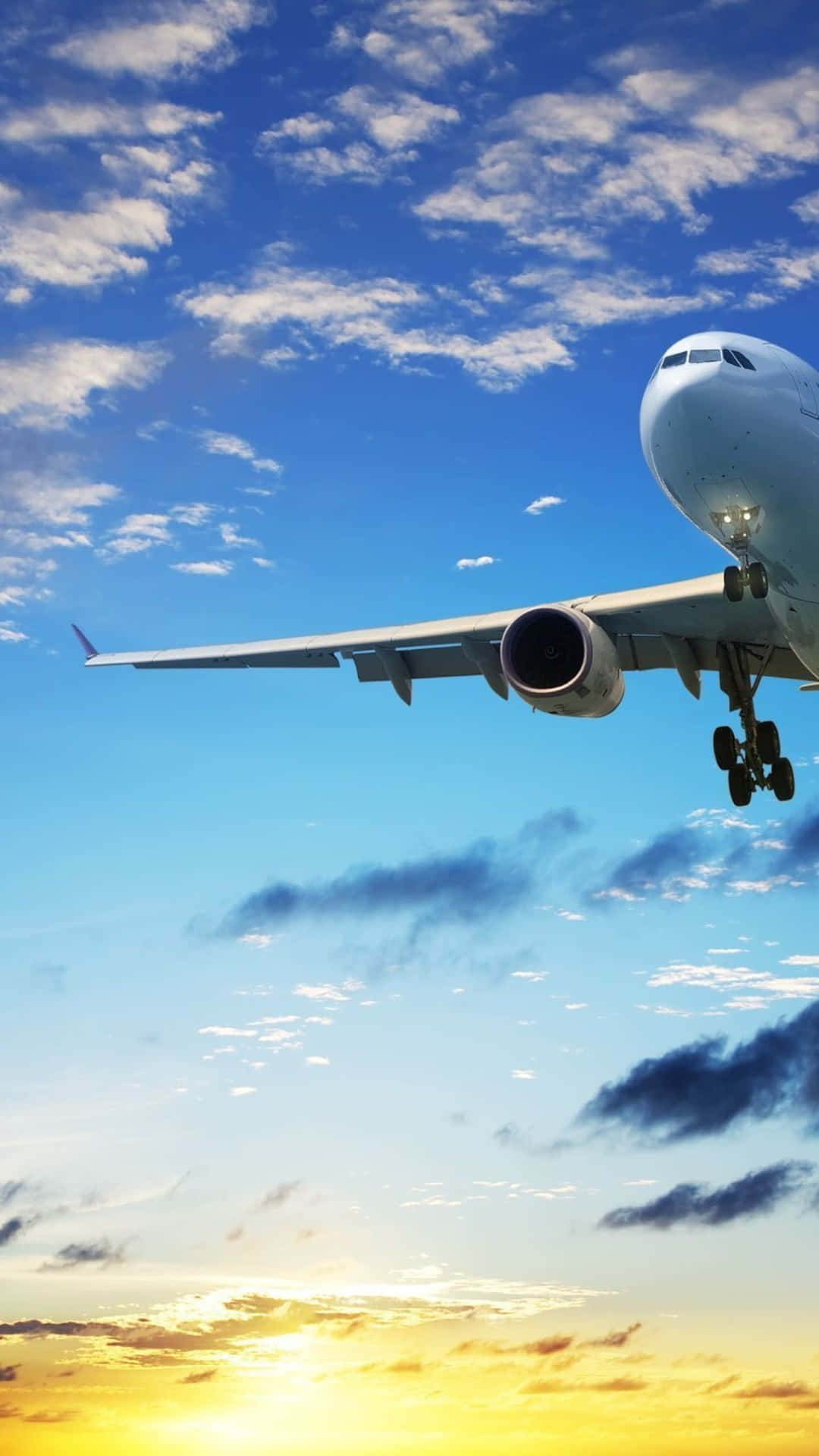 “a Modern Passenger Aircraft Flying High In The Sky.” Background