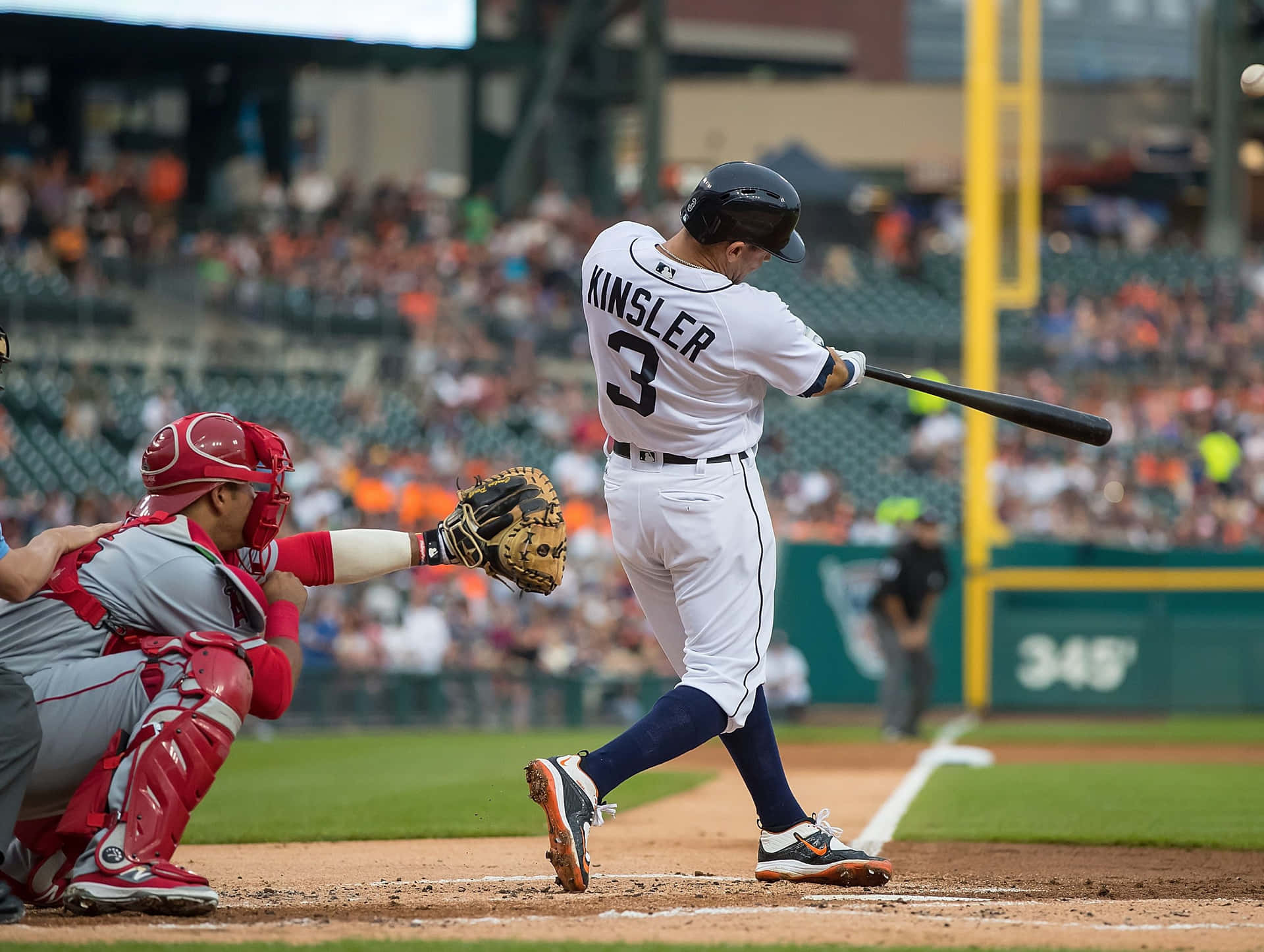 A Moment Of Action In A Baseball Game