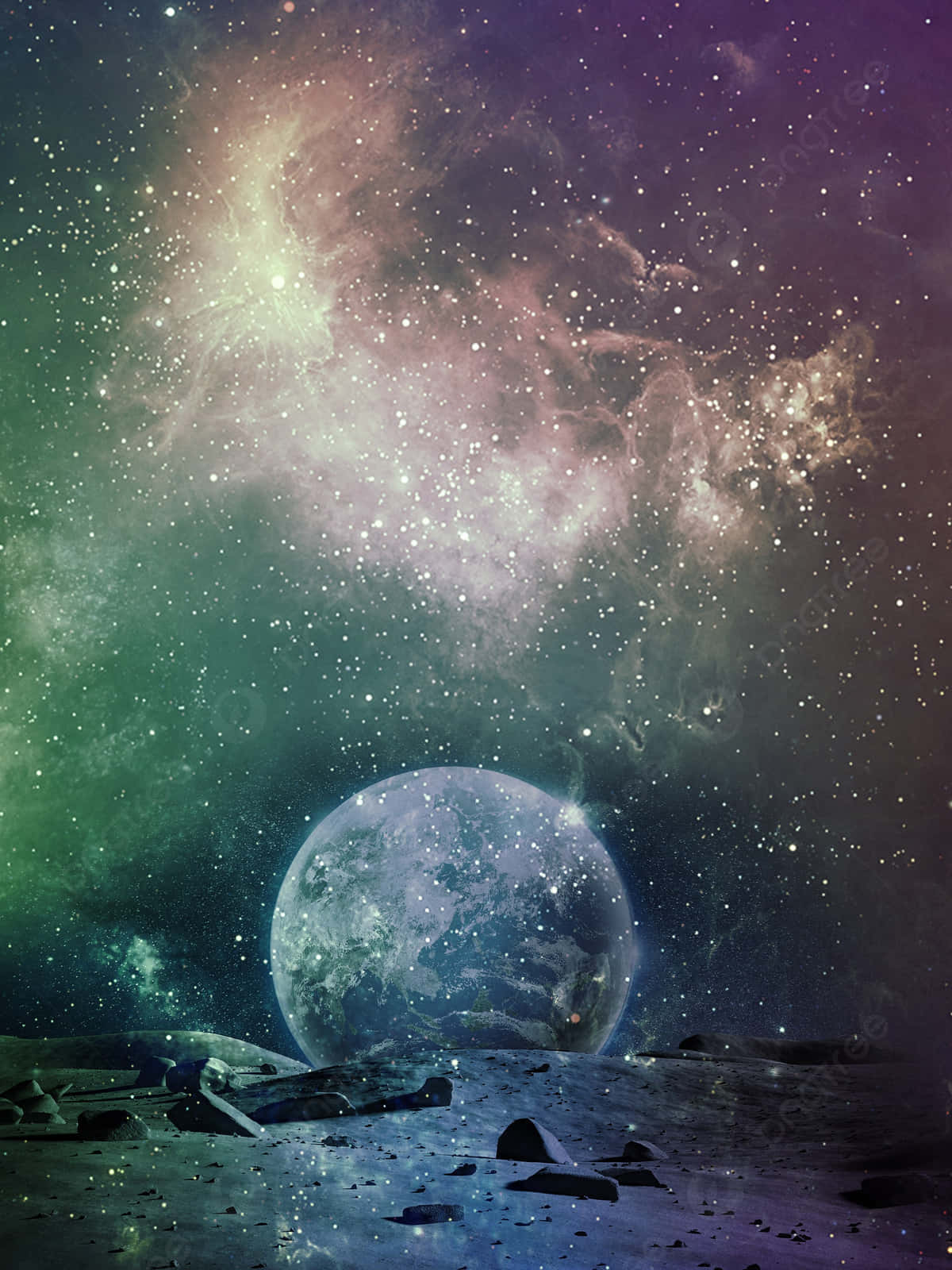 A Moon In The Sky Background