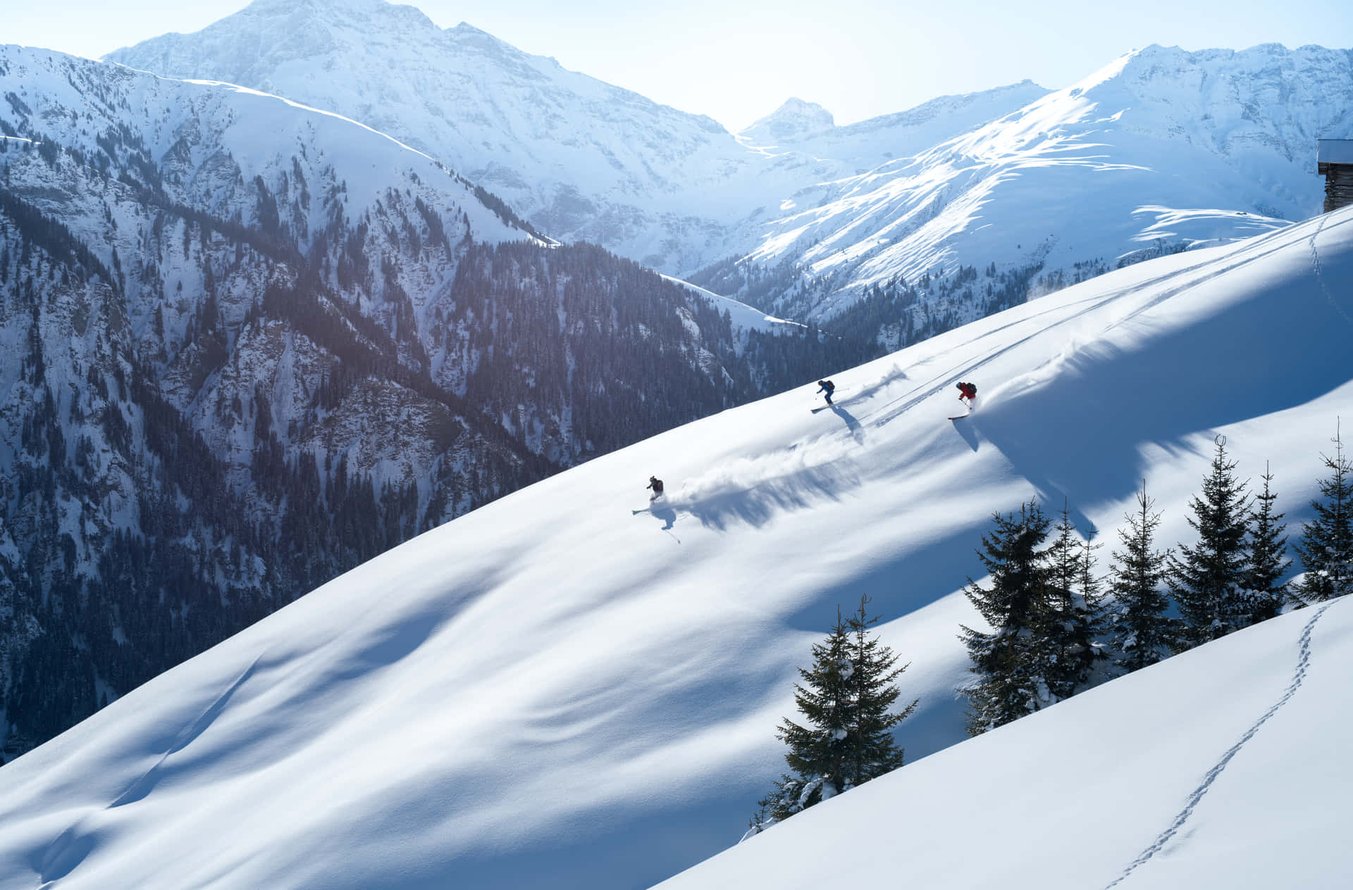 A Mountain Covered In Snow Background