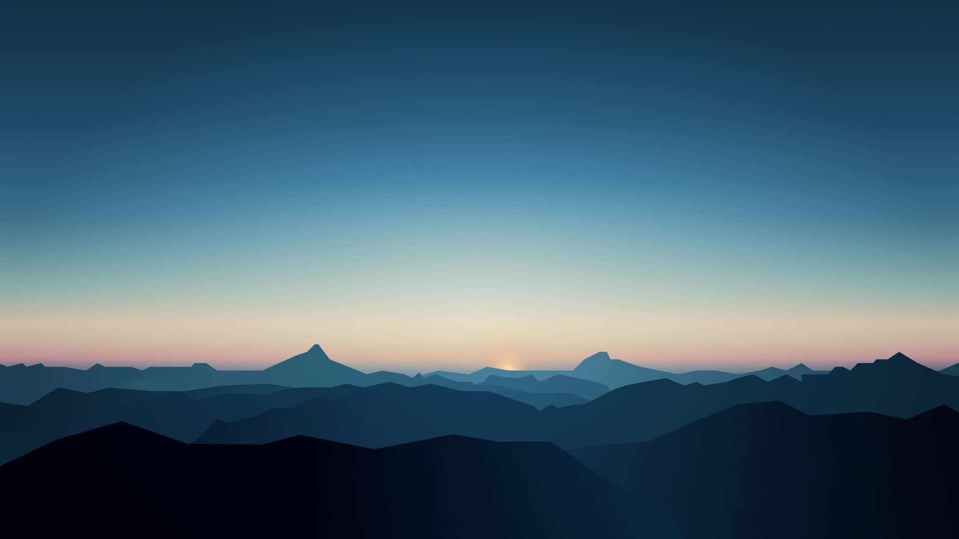 A Mountain Range At Sunset With Mountains In The Background