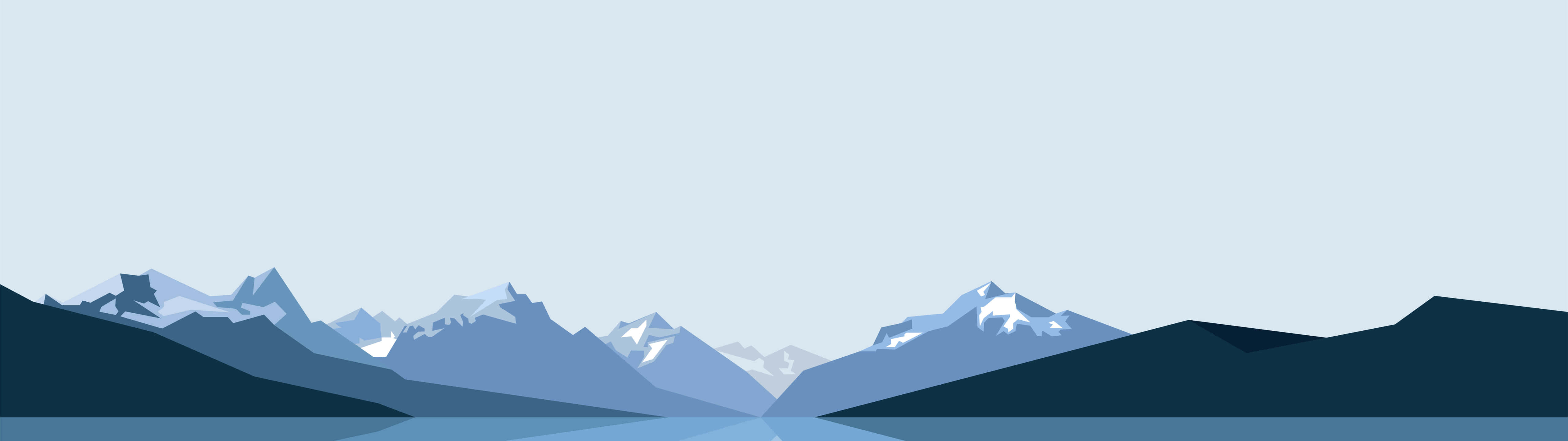 A Mountain Range With A Lake Background