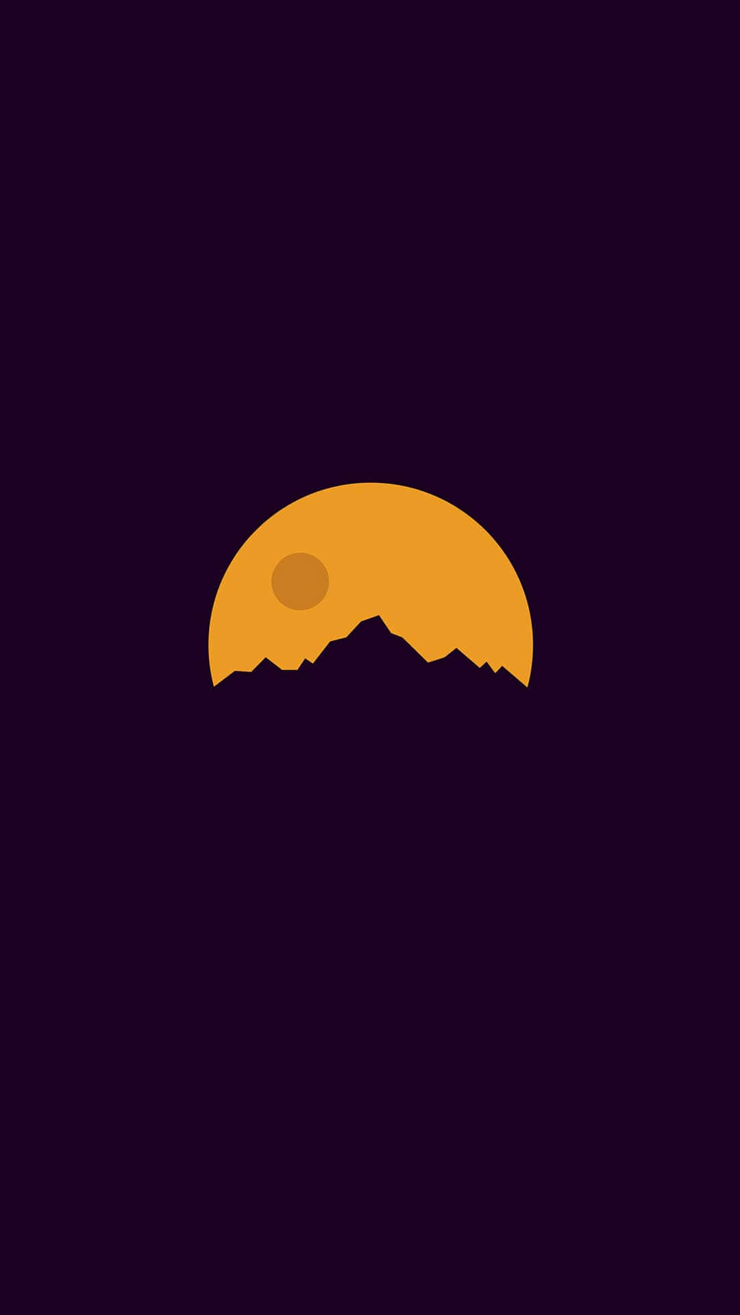 A Mountain Silhouette With A Sunset Behind It Background