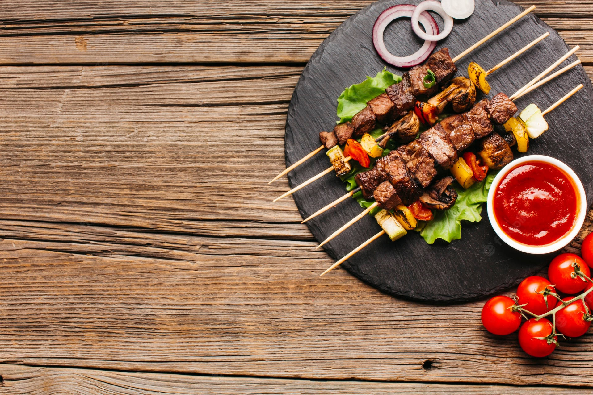 A Mouth-watering Presentation Of Traditional Churrasco Background