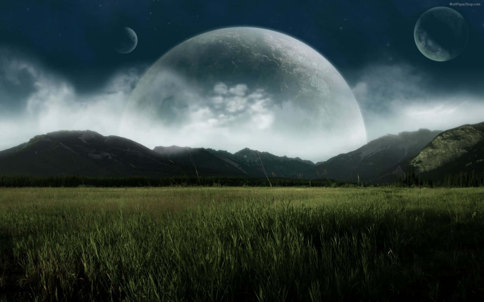 A Moveable Creature Enjoys A View Of The Expanse Background