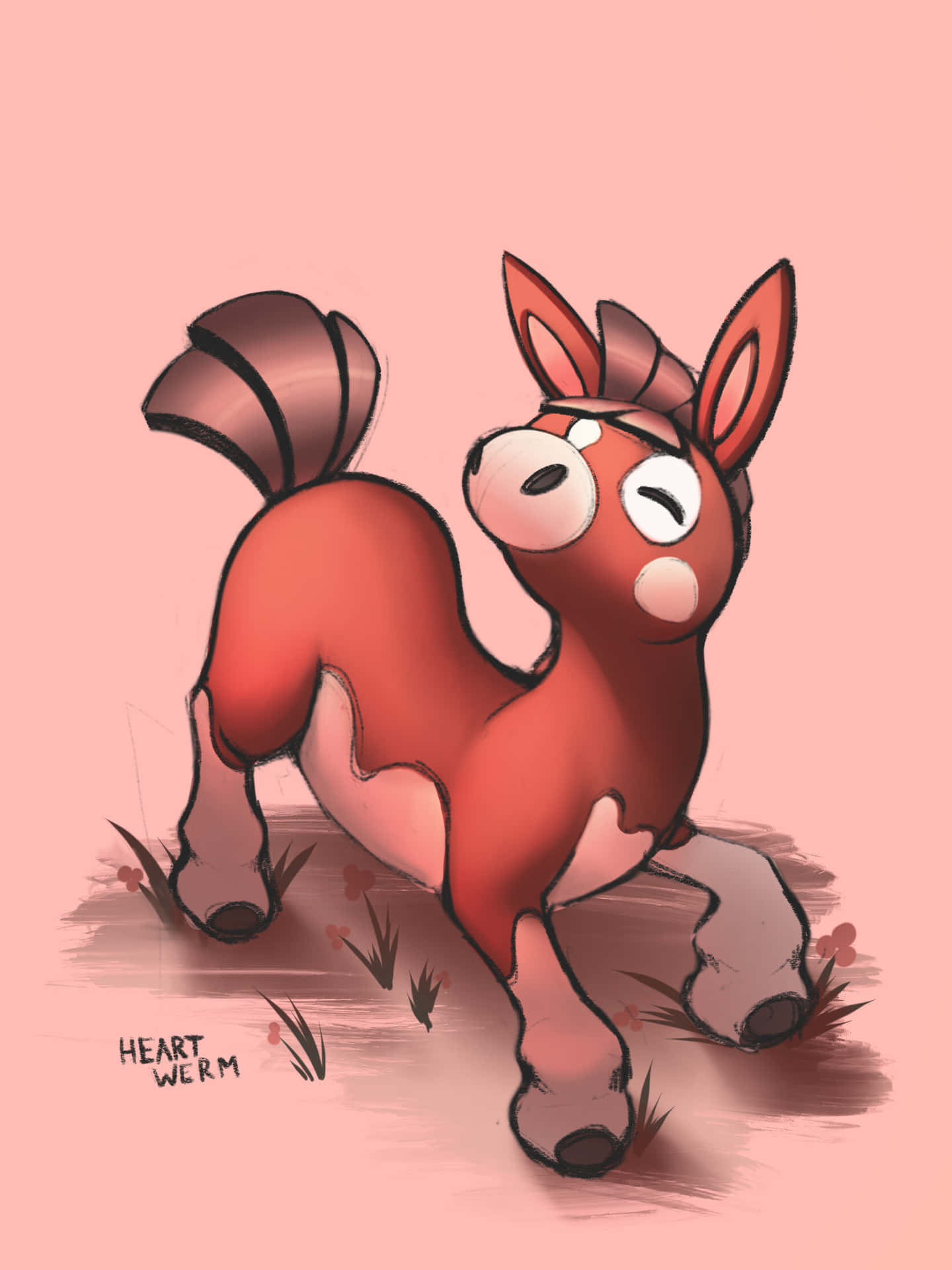 A Mudbray Pokemon Enjoying Its Natural Habitat Background