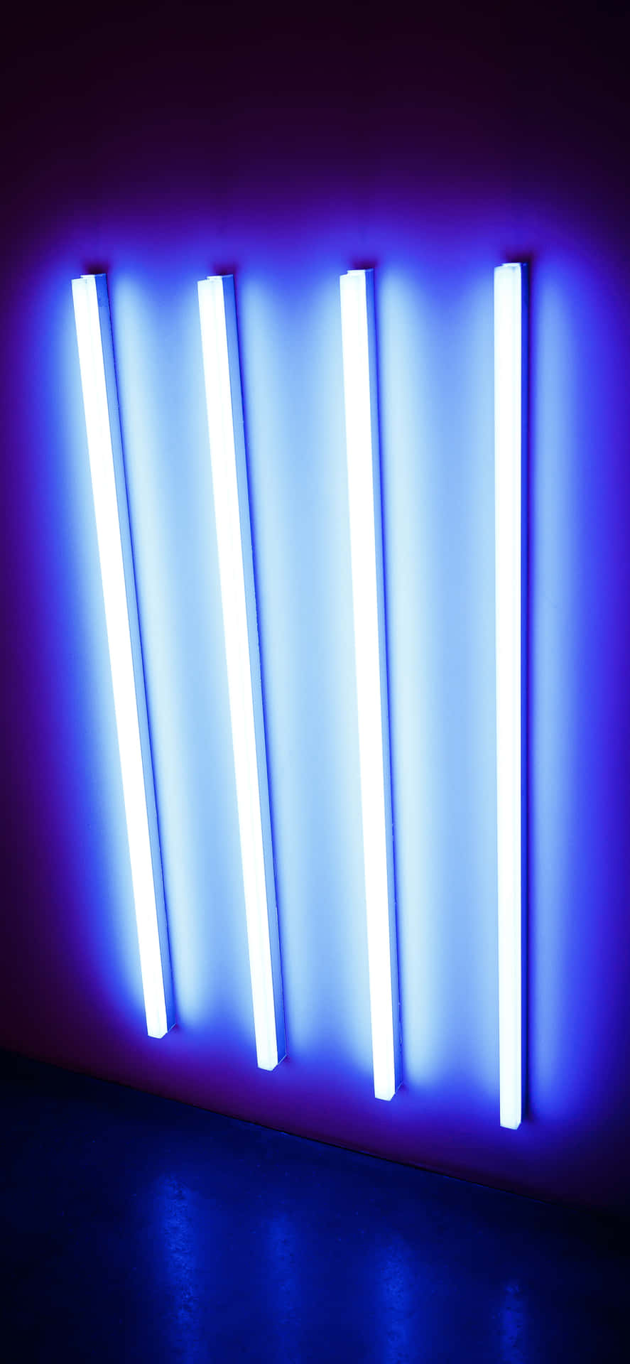 A Mysterious Backdrop Of Blue Neon Lights. Background
