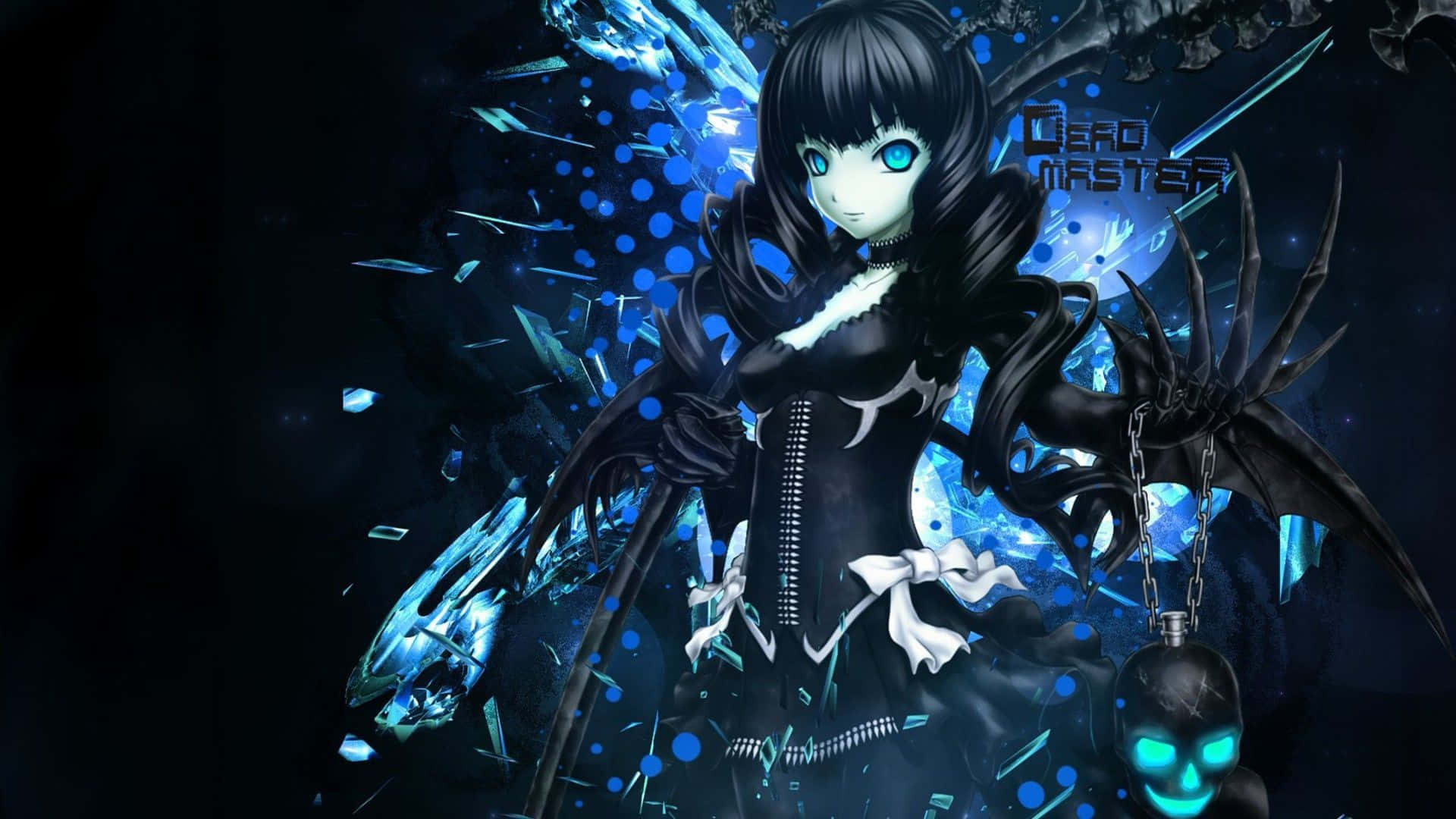 A Mysterious Dark Anime Girl Background