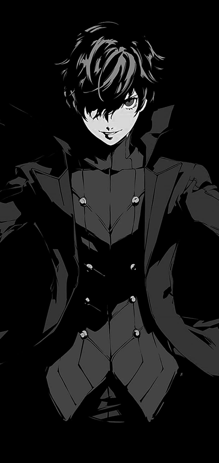 A Mysterious Dark-haired Anime Boy With An Enigmatic Aura. Background