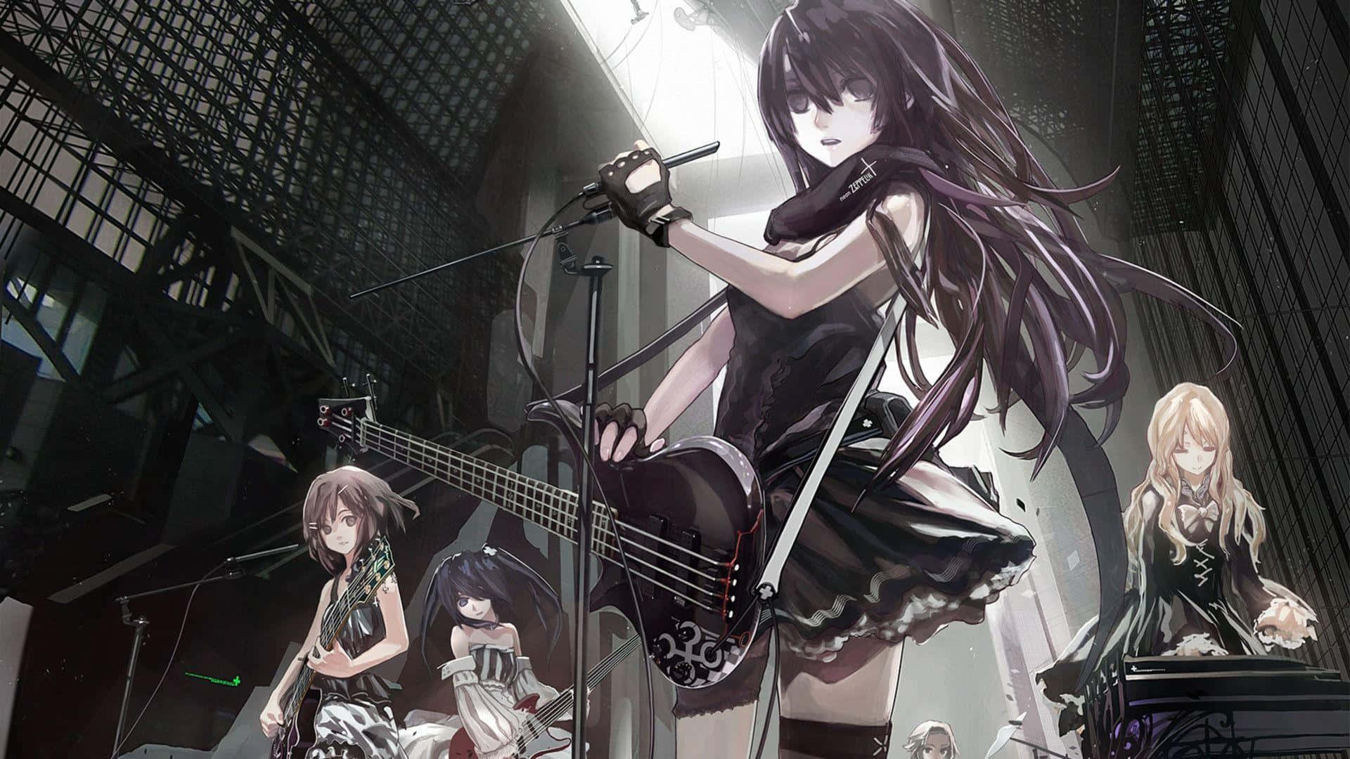 A Mysterious Gothic Anime Character Determined To Solve A Suspenseful Mystery. Background