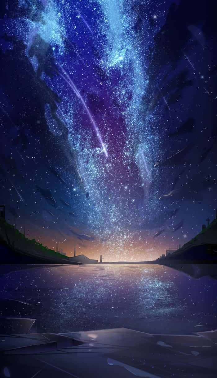 A Mysterious Land Of Dark Anime Scenery Background