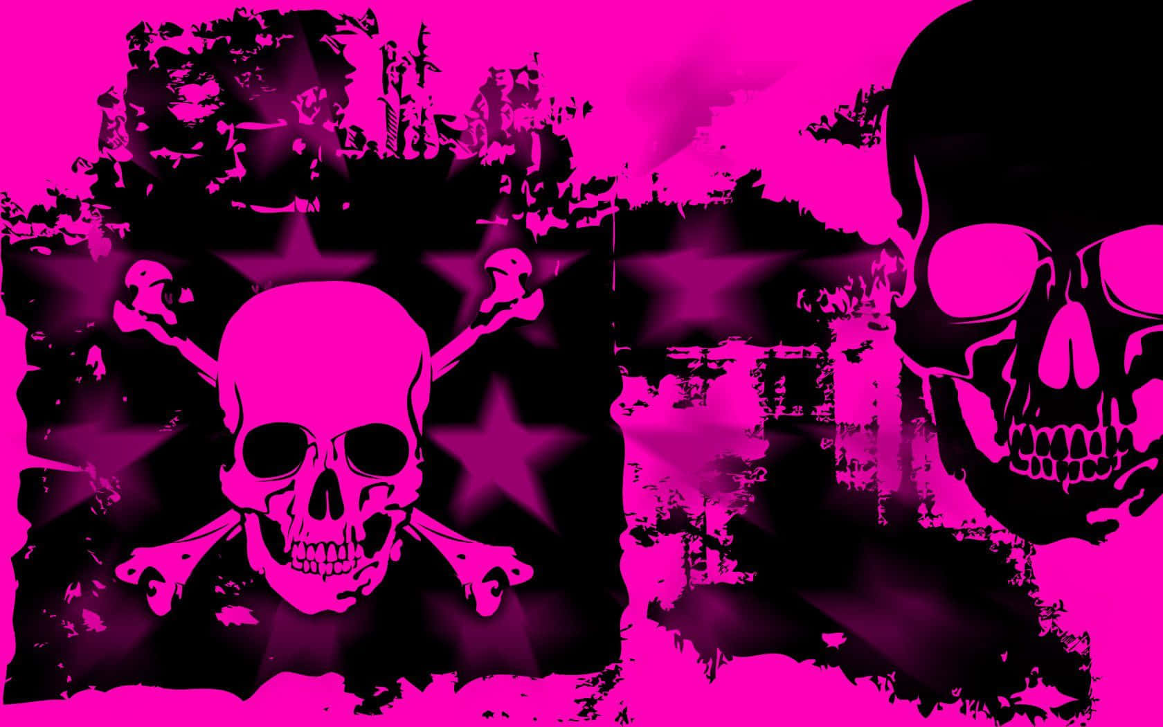 A Mysterious Pink Skull Background
