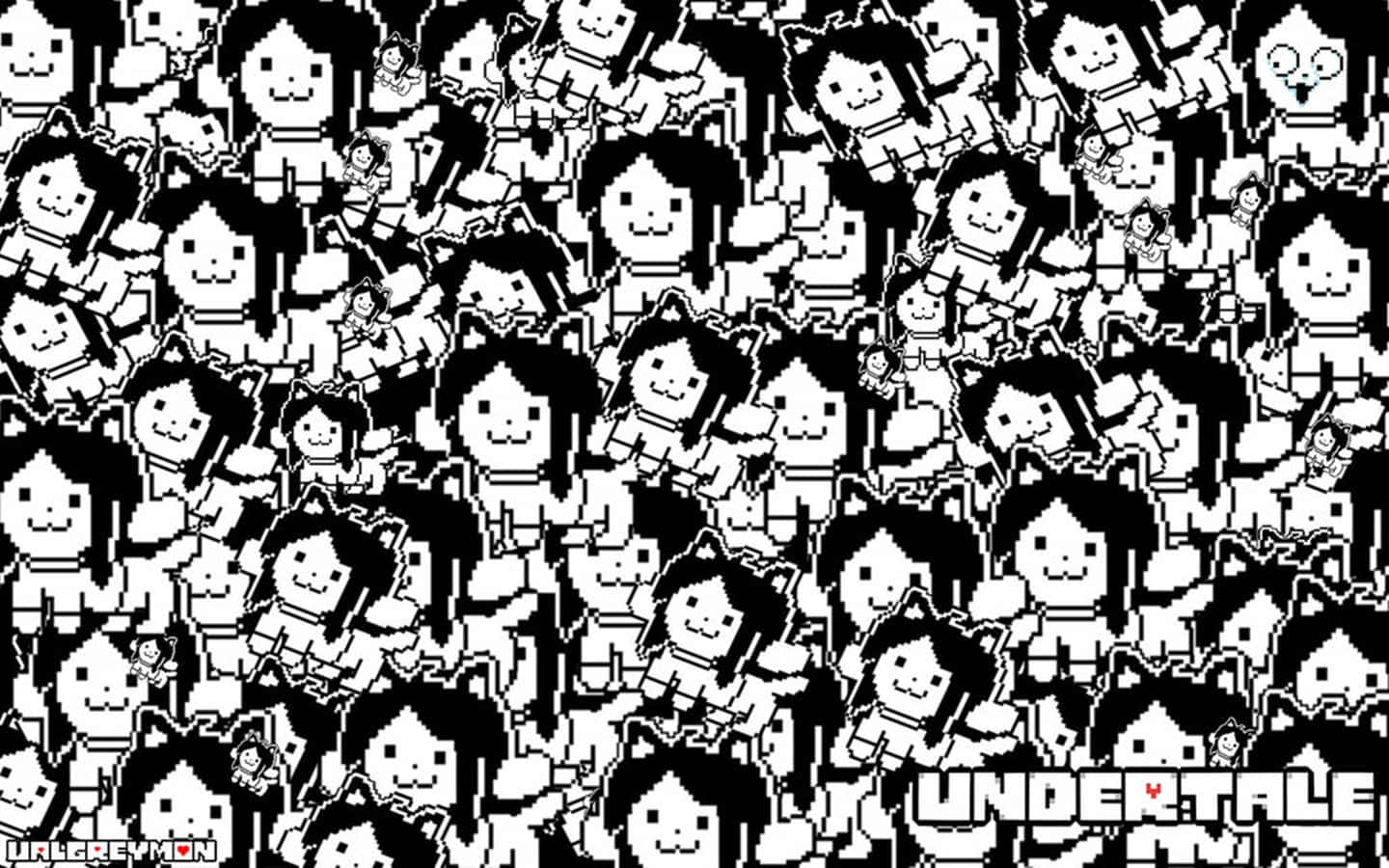 A Mysterious Temmie From The Video Game Undertale. Background