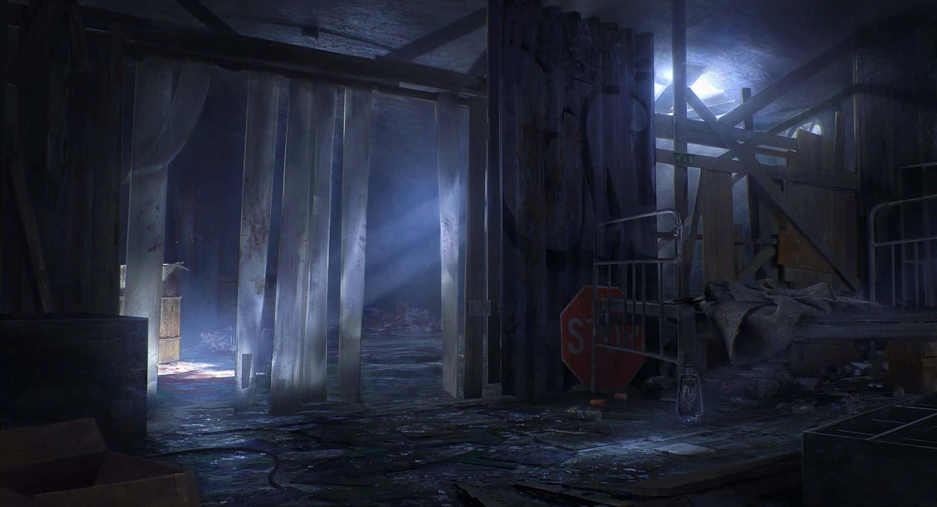 A Mysterious View Of Dark Anime Scenery Background