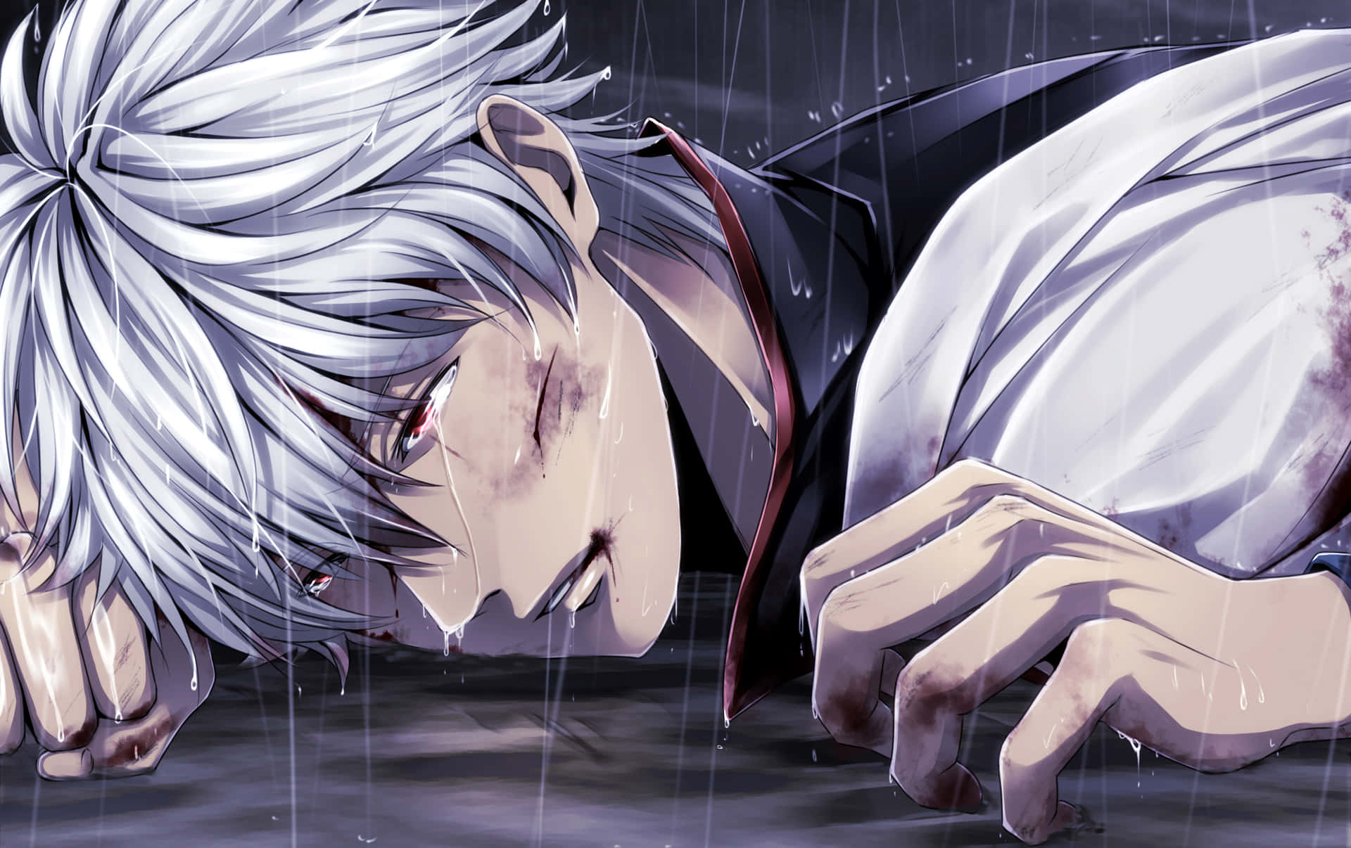 A Mysterious Young Samurai From The Anime Series Gintama Background
