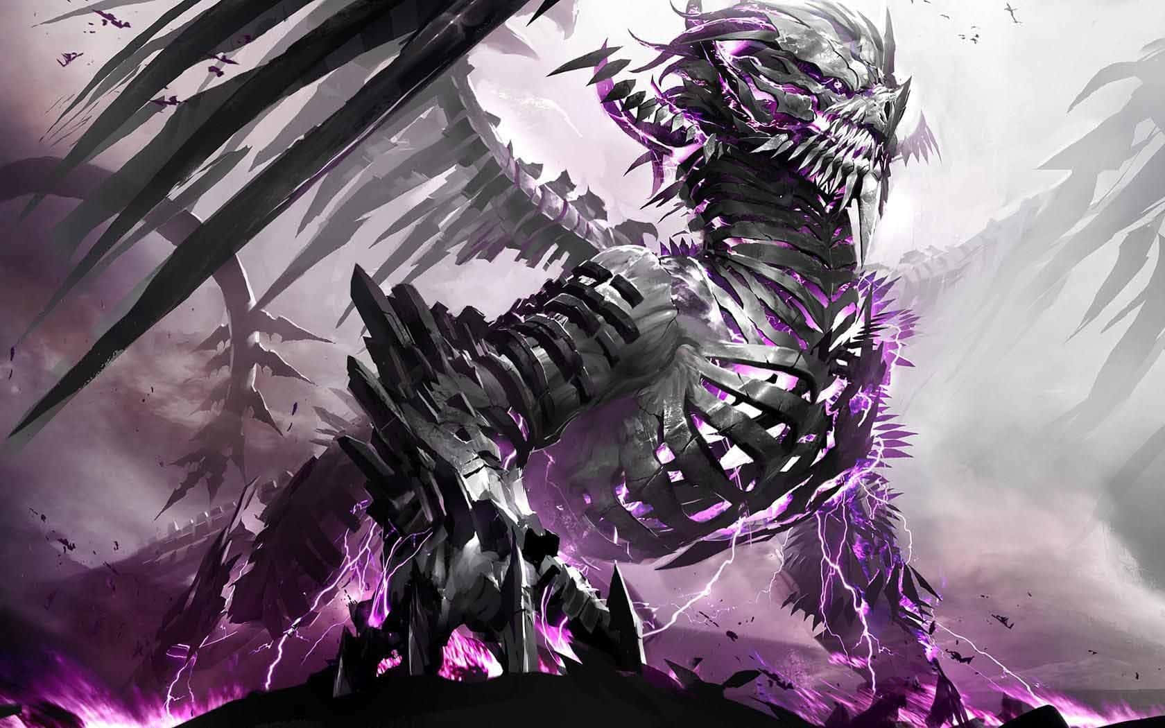 A Mystical 1080p Dragon Ascending To The Heavens Background