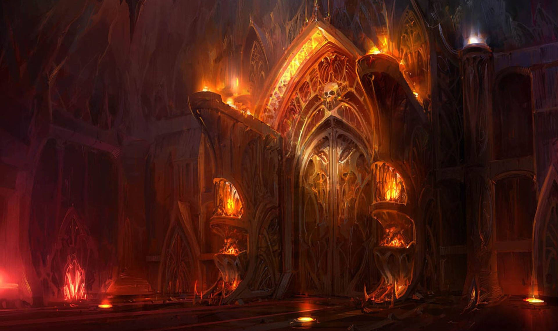 A Mystical Gateway To Hell Background