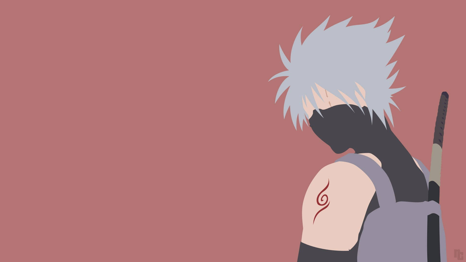 A Naruto Character With A Sword And A Mask Background