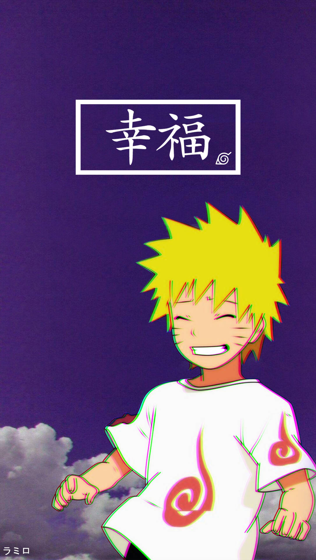 A Naruto Character With A Yellow Shirt And A Purple Background Background