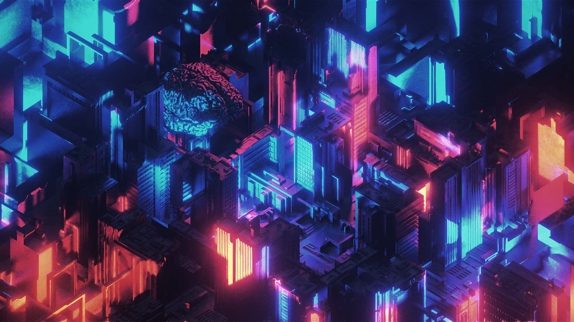 A Neon Abstract Design In Bright Colors. Background