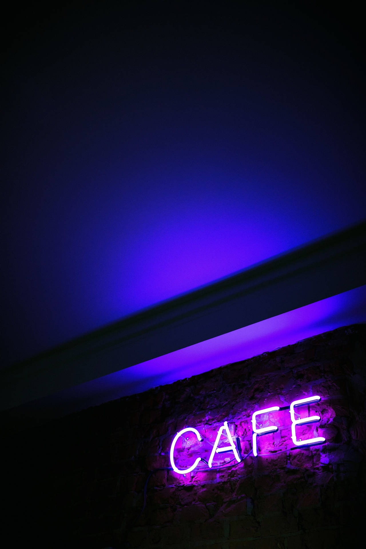 A Neon Purple Landscape Tinged By The Glow Of The Horizon. Background