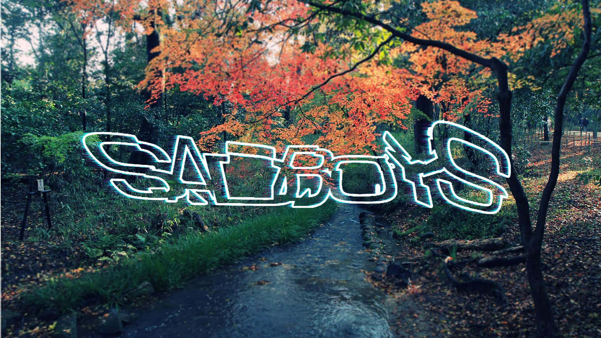 A Neon Sign With The Word Saloons In The Middle Background