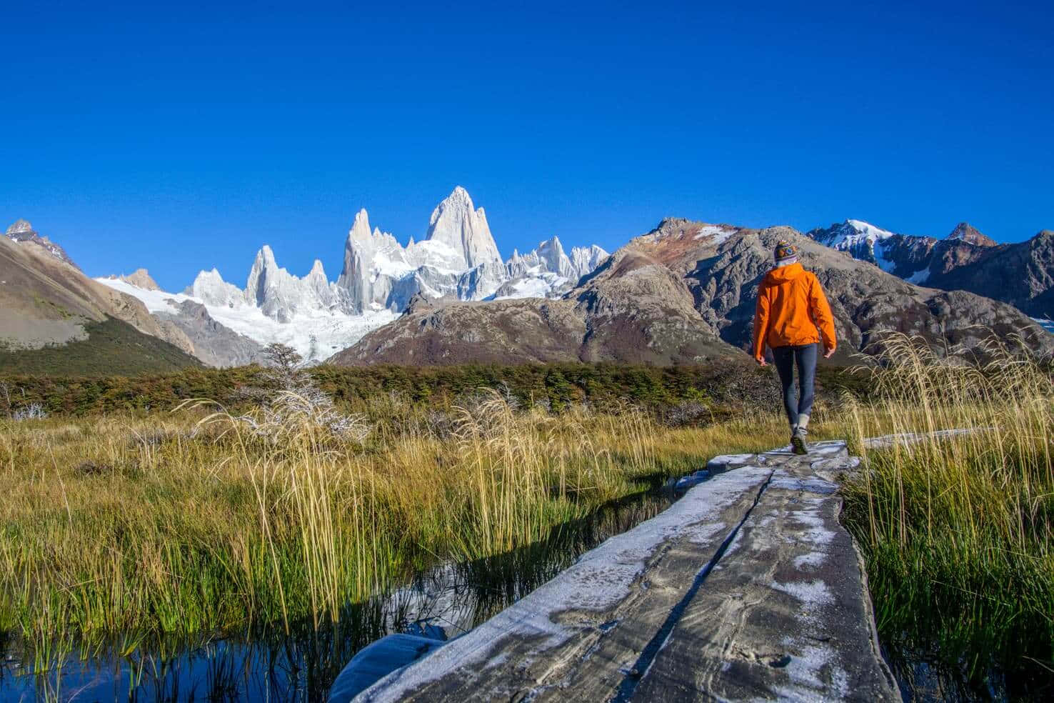 A Nice Day In El Chalten Village Background