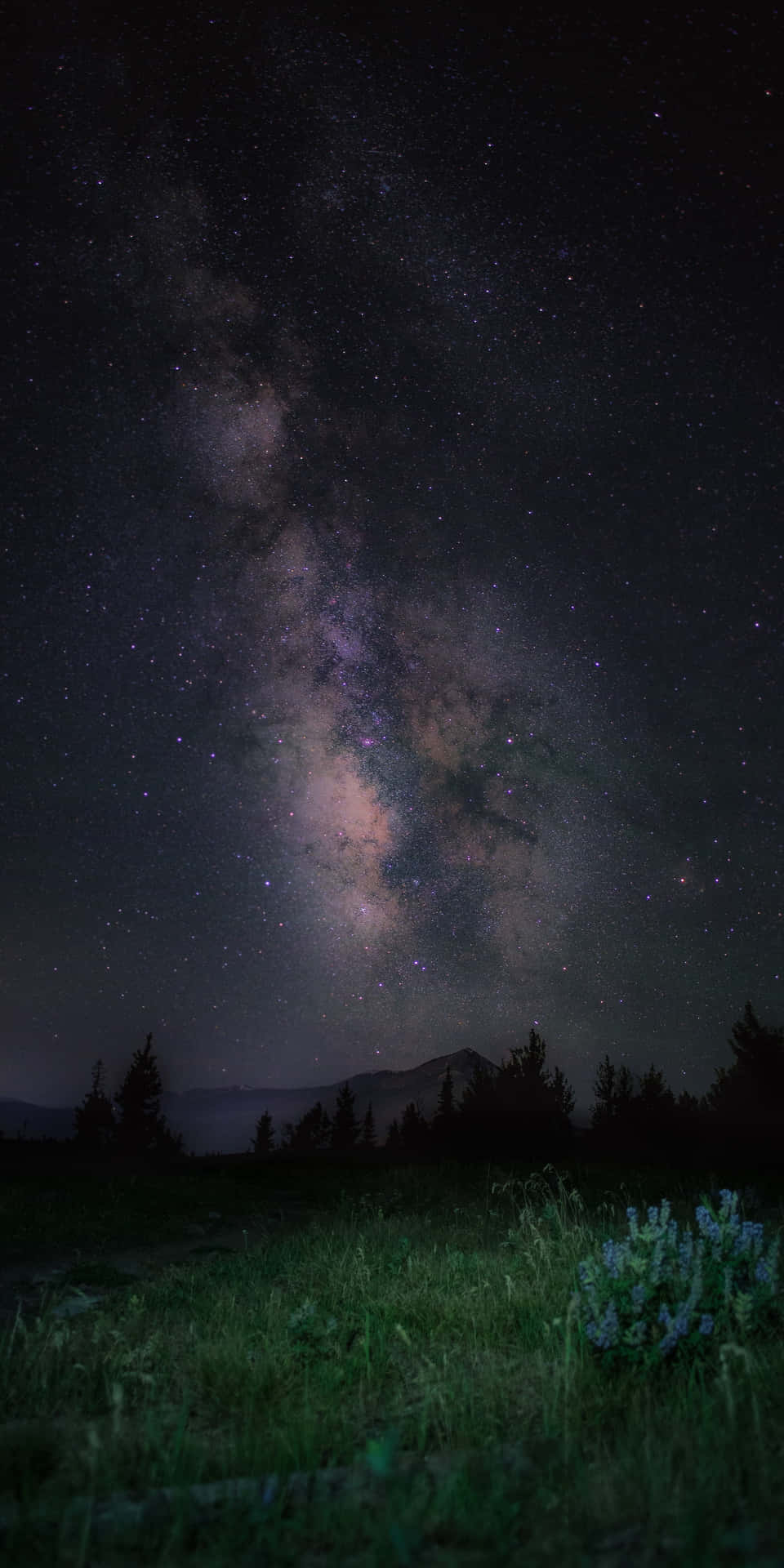 A Night Sky With Stars And Milky Background