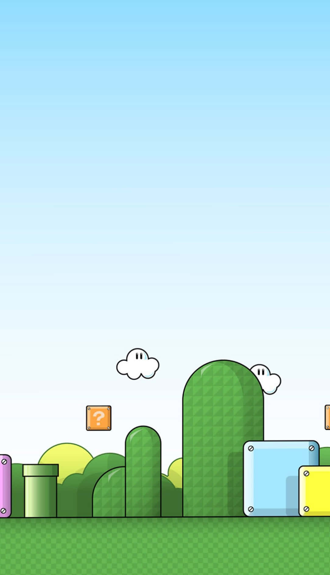 A Nintendo Bros. Background With A Lot Of Colorful Blocks Background