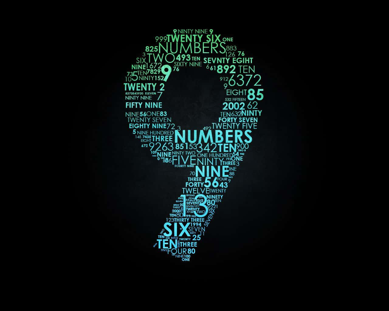 A Number 9 In Blue And Green Letters On A Black Background Background