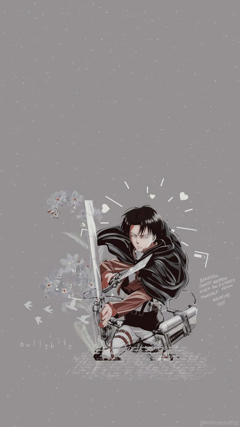A O T_ Eren_ Yeager_ Sword_ Kneel_ Artwork Background