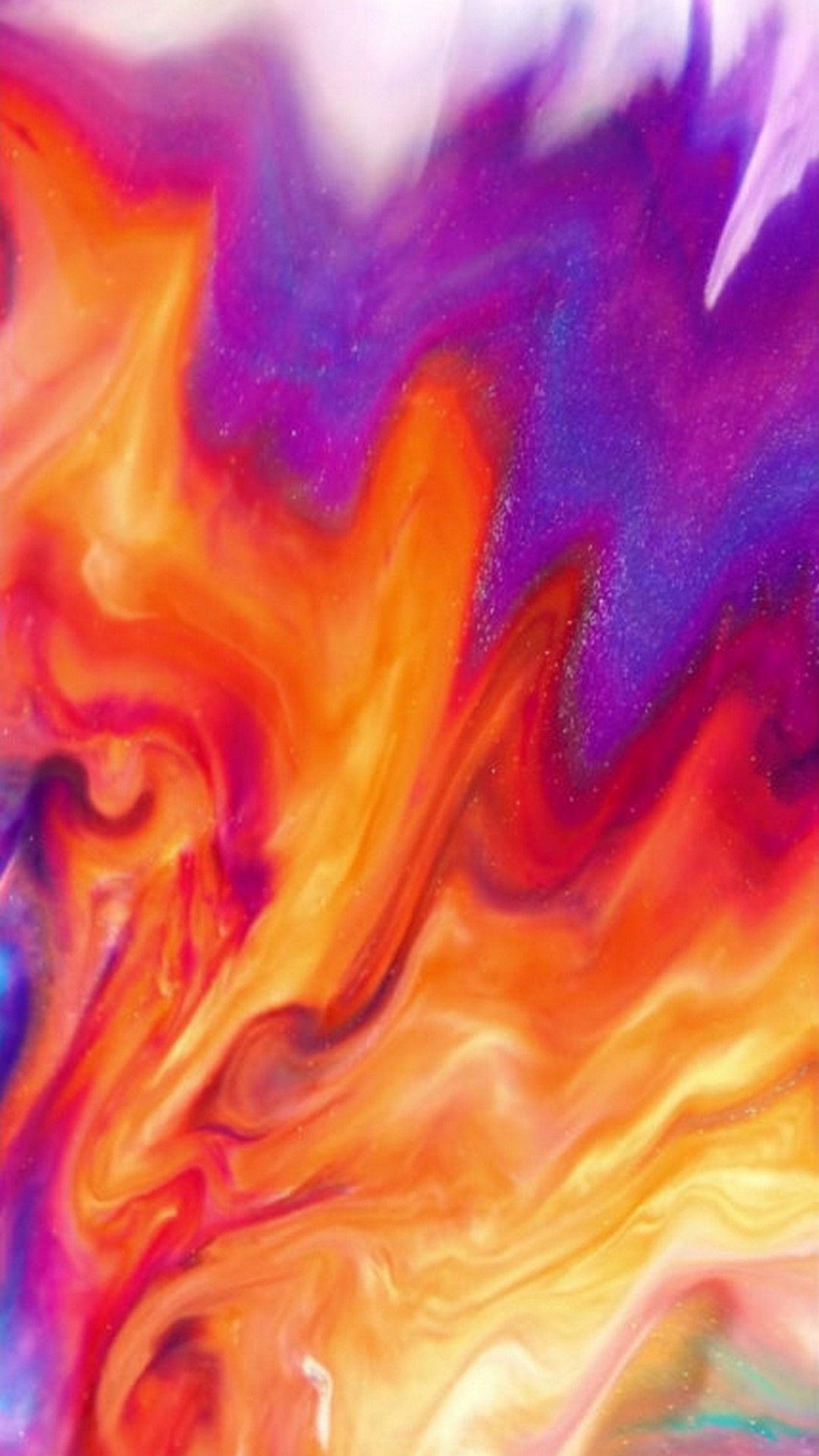 A Painting Of A Colorful Liquid With A Rainbow Of Colors Background