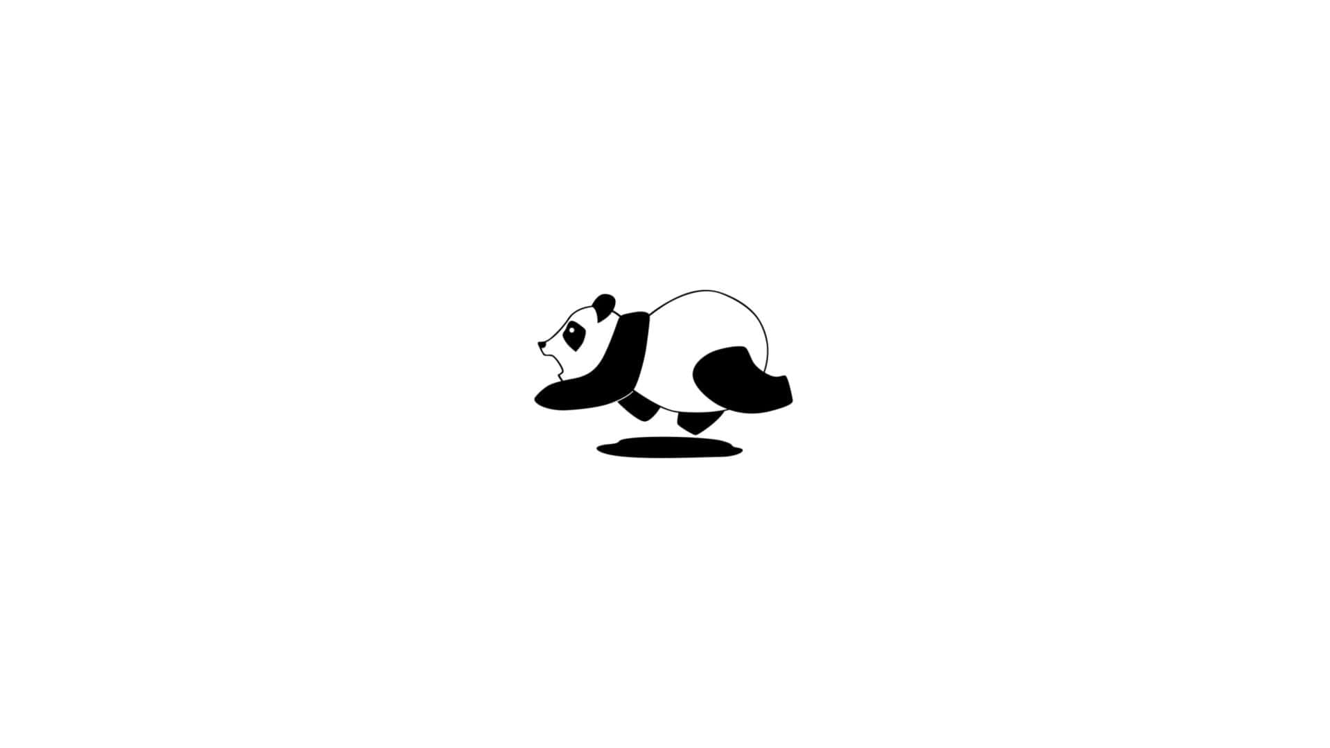 A Panda Bear Logo On A White Background Background