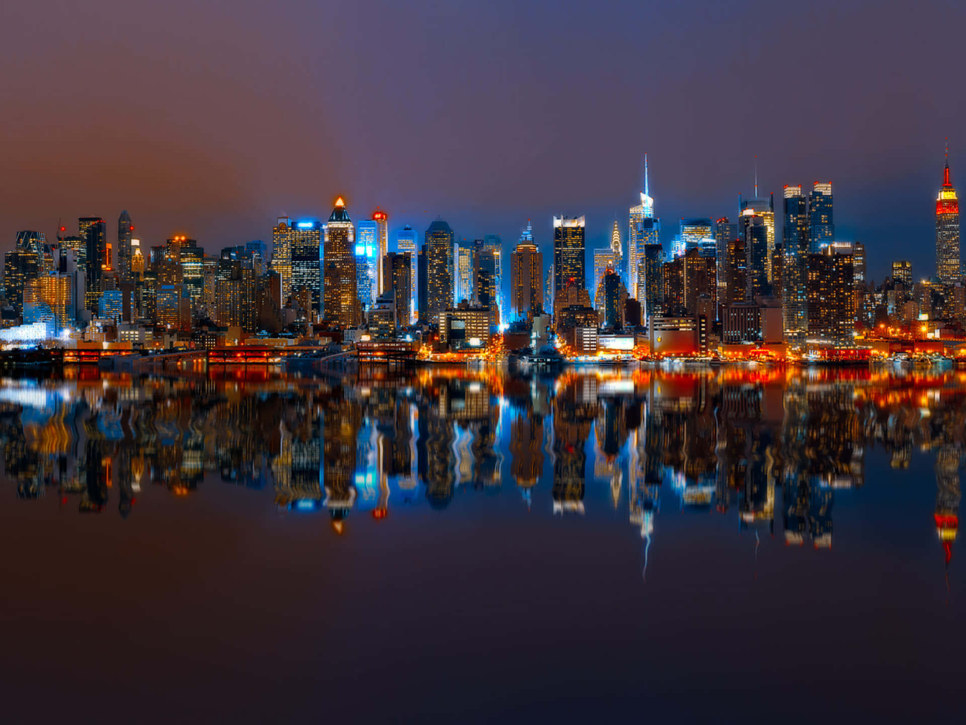 A Panoramic View Of The Skyscape Of New York City Background